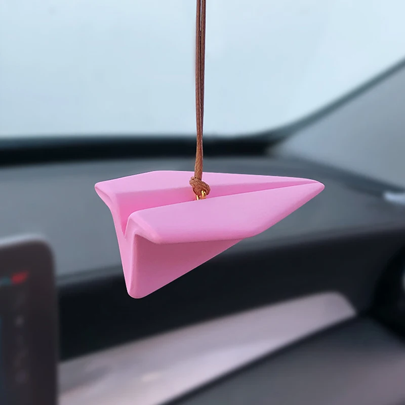 Бумажный автомобильный шарм в виде самолета бумажный кулон ароматический