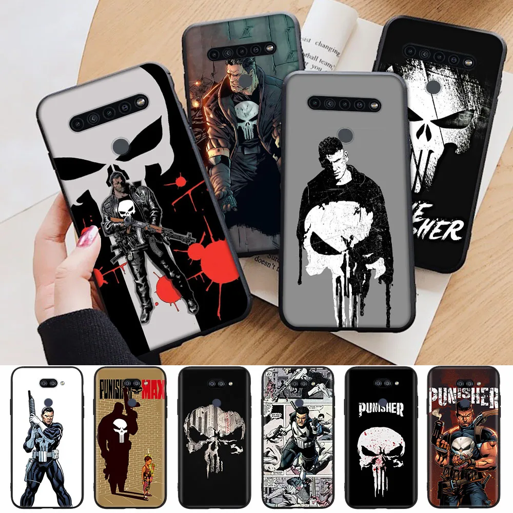 

Black Case for Samsung Galaxy Note 8 9 10 S10 S10E A8 Plus A8 A9 A33 A53 A75 Lite The Punisher