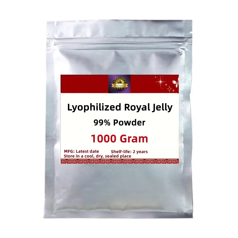 

50-1000g High Quality 99% Lyophilized Royal Jelly,Free Shipping