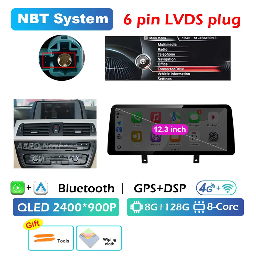 

Система NBT EVO для BMW 3 4 серии F30 F31 F32 F33 F34 F36 2013 2014 2015-2019 Android 15 Bluetooth Аксессуары 4G Smart System