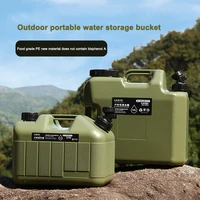 10l large capacity portable household car water carrier tank with faucet outdoor camping hiking fishing water storage bucket
