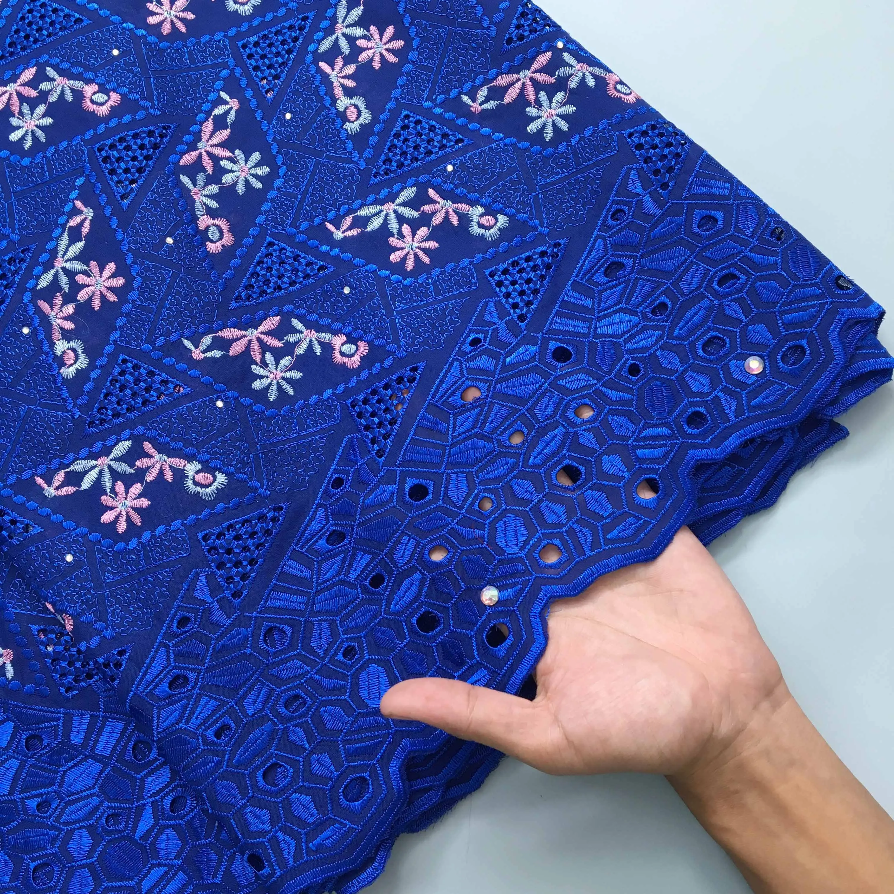 Швейцарское Кружево Sjd Вышитая Вуаль Высококачественная Африканская Ткань Для