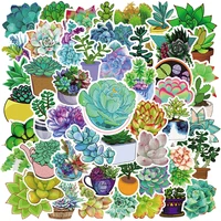 103050pcs watercolor realistic succulents stickers for luggage laptop ipad skateboard journal mobile phone stickers wholesale