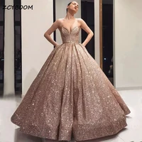 chanpagne sparkly sequin quinceanera dress ball gown princess prom dresses with pocket puffy sweet 16 dress vestidos de 15 anos