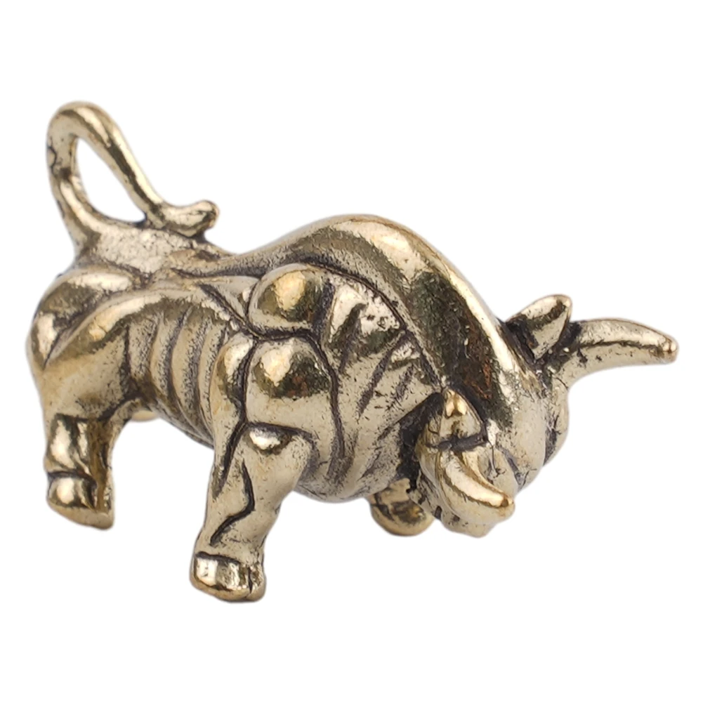 Очаровательная латунная фигурка маленькая статуя коровы для украшения дома