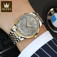 olevs stainless steel strap luminous 30m waterproof automatic mechanical watch luxury mens watches fashion business watch 6630