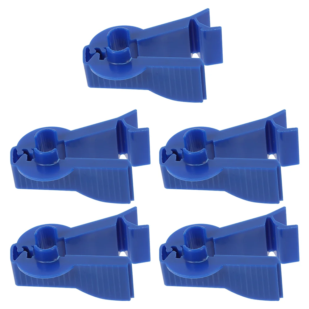 

5 Pcs Permeable Pipe Clamp Blue Accessories Plastic Peritoneal Dialysis Tubes Clamps Clips Medical Abs Office