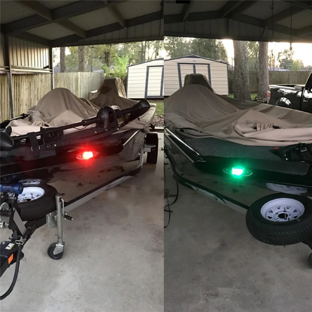 

1 Pair Red+Green Flush Mount Marine Boat RV LED Side Navigation Lights