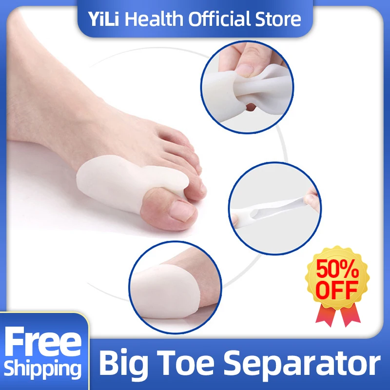 

Toe Silicone Separator Correction Hallux Valgus Corrector Bunions Pain Relief Big Toe Joint Straightener Protector 1 Pair