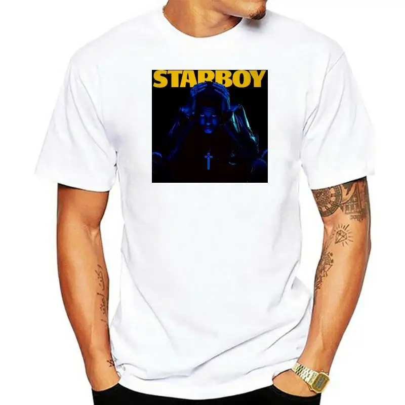 

Nick Jonas Men's The Weeknd Daft Punk Starboy 2022 Poster T-Shirt