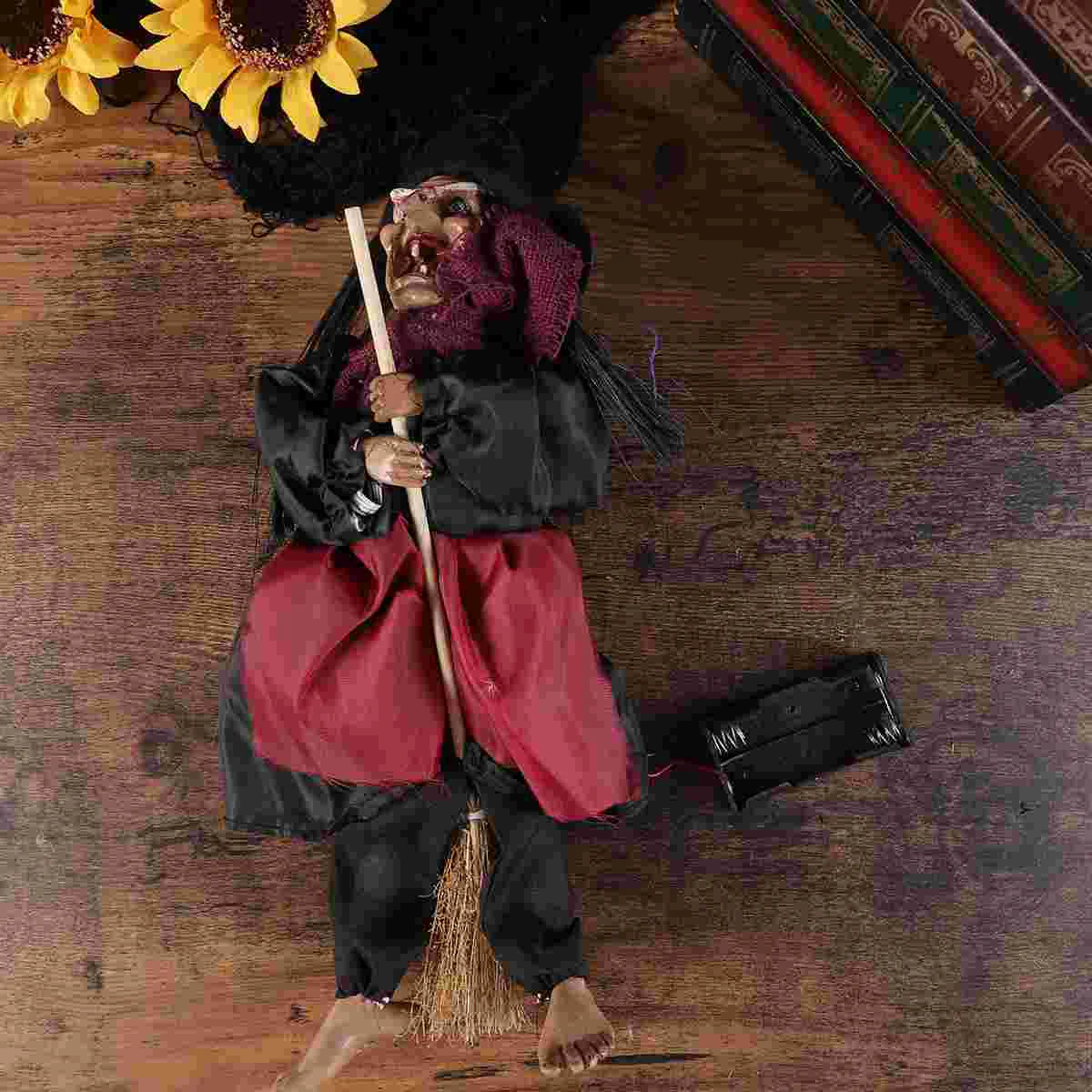 

1PC Witch Hanging Animated Witch Flying Witch Witch Broom Witch Hanging Witch