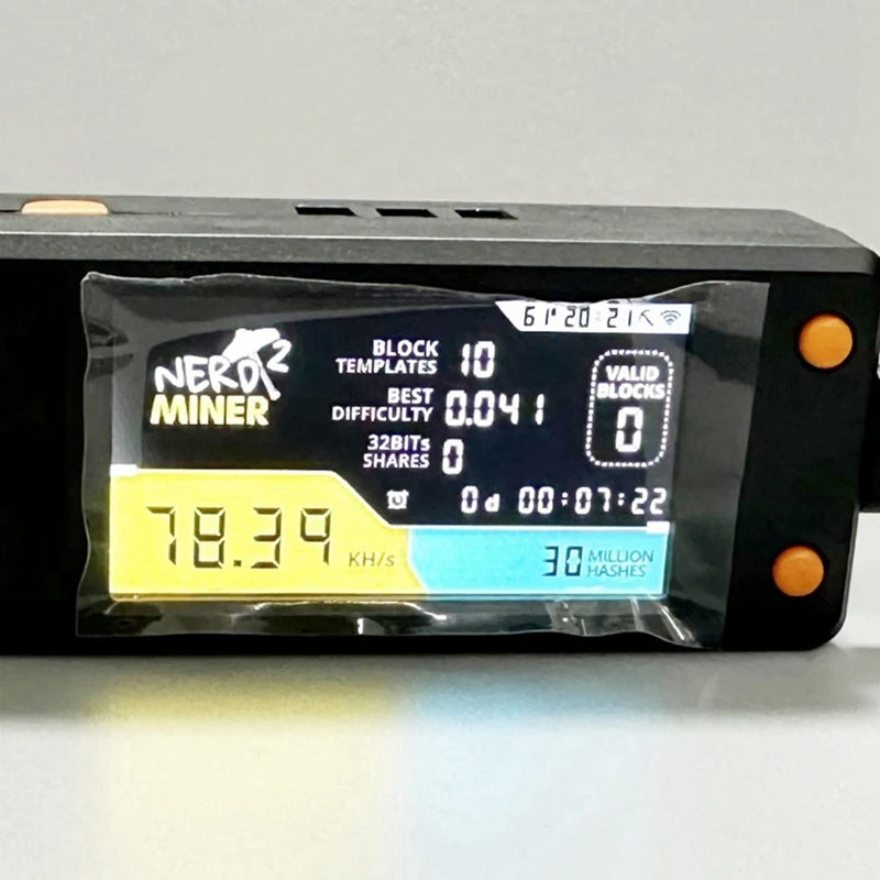 Биткоин-Майнер Nerd Miner V2.0 T-Display-S3 BTC криптосоло лотерея Nerdminer с ЖК-дисплеем 78KH/S