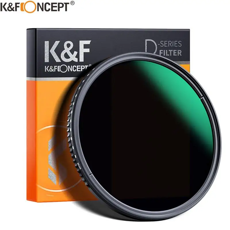 

K&F Concept ND3-ND1000 ND Camera Lens Filter Variable with 24 Layers 9 stops Neutral Density 49mm 52mm 67mm 72mm 77mm 82mm