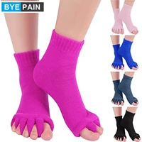 1 pair yoga sports five toe separator socks alignment pain health massage socks prevent foot cramps