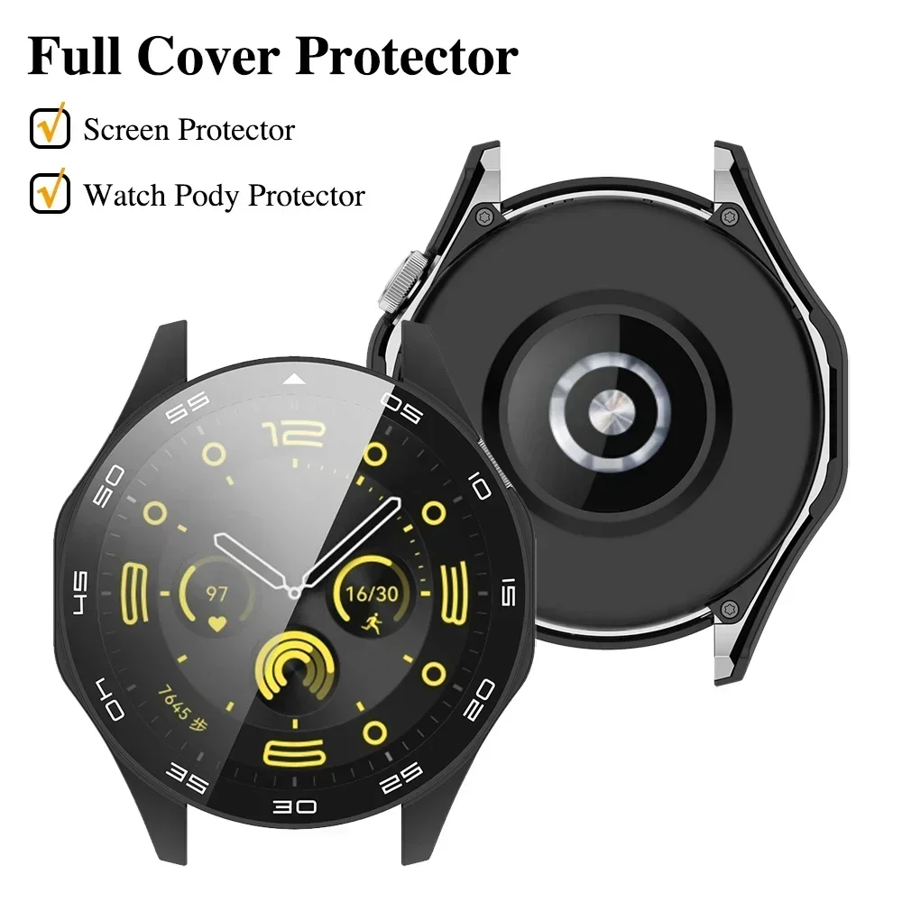 Защитный Чехол С Полным Покрытием Huawei Watch GT 4 Закаленное Стекло И Твердая Обложка