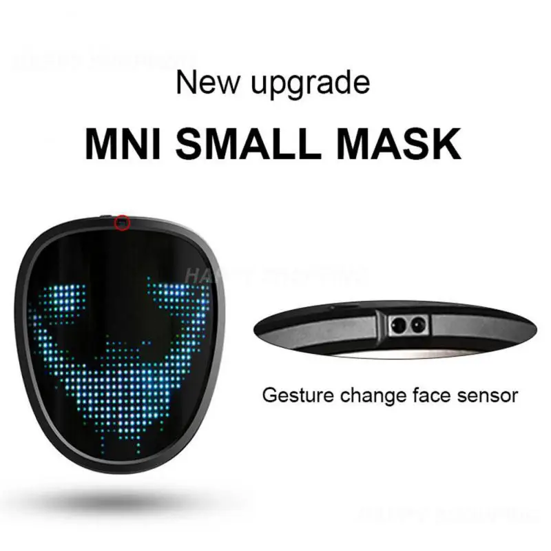 

Мерная маска RGB, светящаяся маска для лица, меняющая лицо, полноцветный дисплей, флэш-карта, маска для Хэллоуина