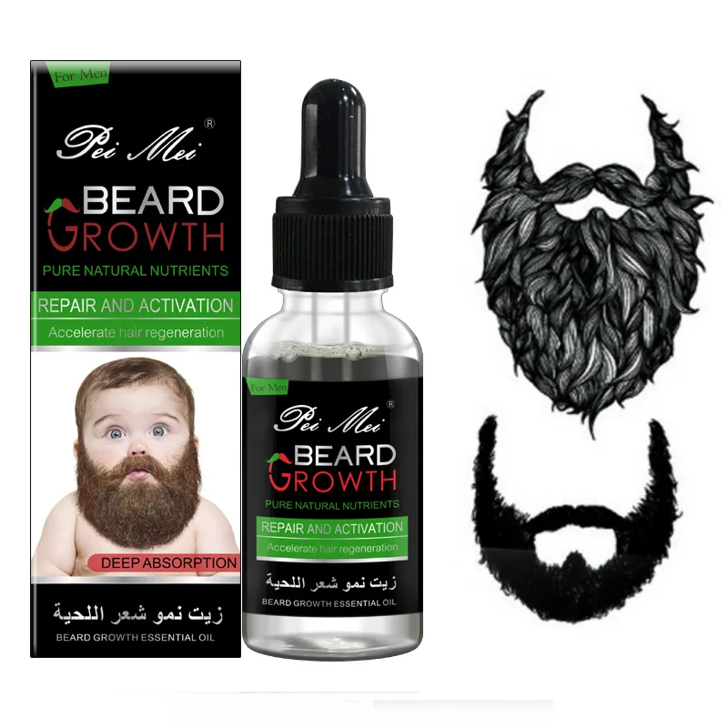 

Natural Organic Men Beard Growth Oil Beard Wax balm Hair Loss Products Leave-In Conditioner for Groomed Beard Growth 30ml