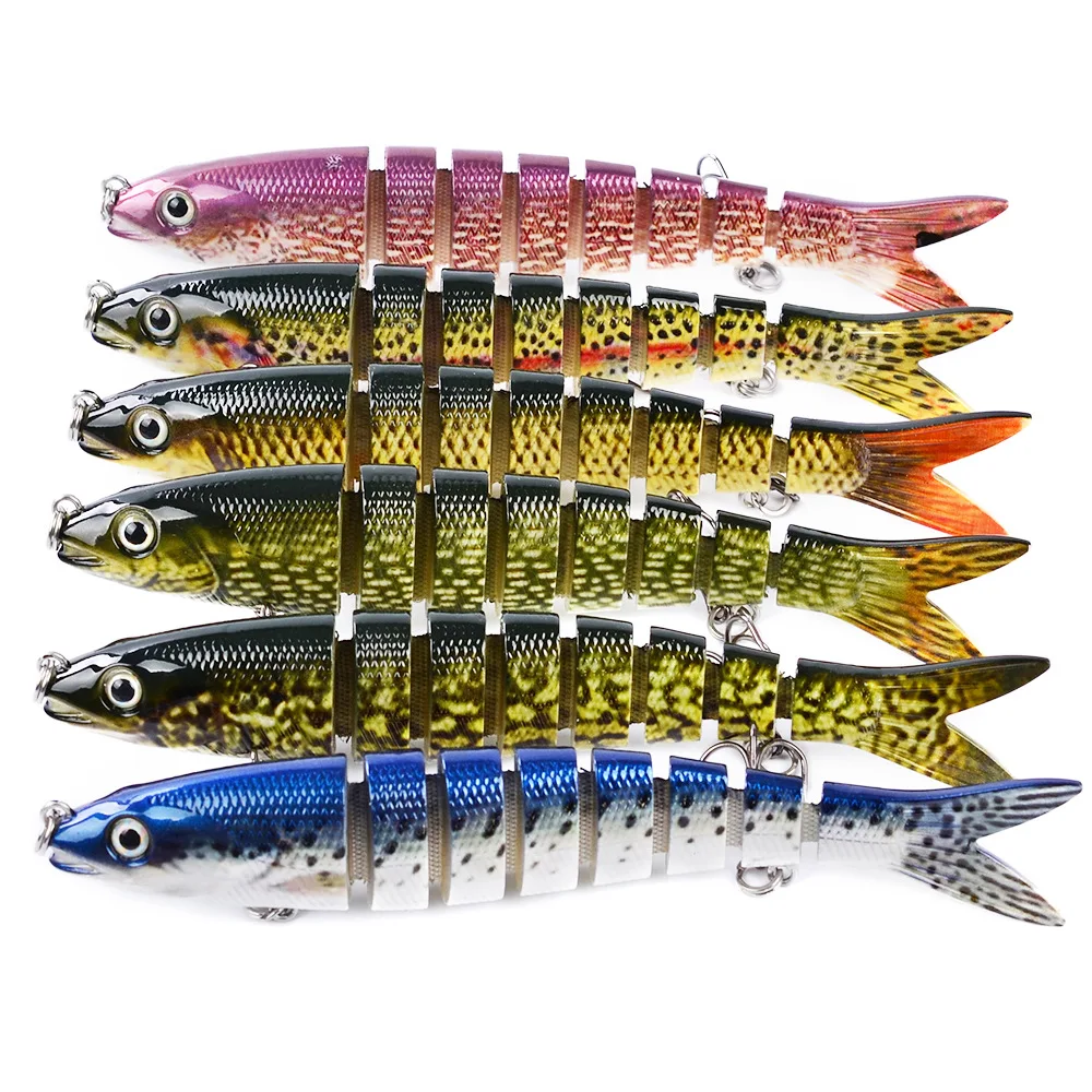 1 Piece 13.28cm 19g Pike Lure Faux Articulated Swing Section Hard Bait Trolling Pike Carp Fishing Lure Fishing Tools