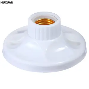 E27 LED Light Bulb Holder Round Square Fitting Socket with US Plug Switch E27 Base Hanging Lamp Socket 6A 220V-250V