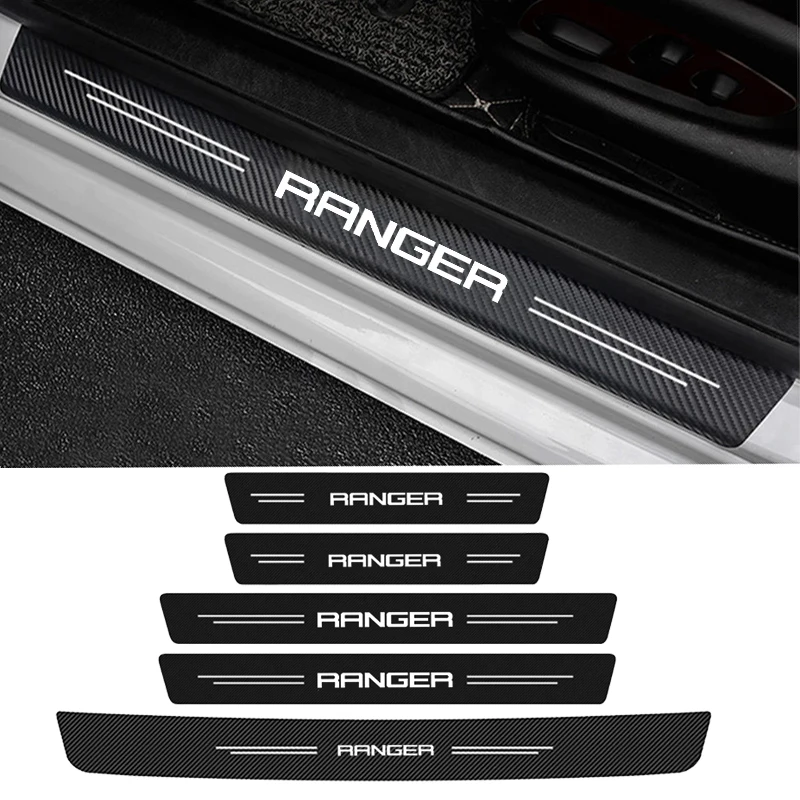 

Защитная Наклейка на порог двери автомобиля, наклейка на задний бампер, наклейки для Ford RANGER Logo Focus ESCAPE EDGE ST аксессуары