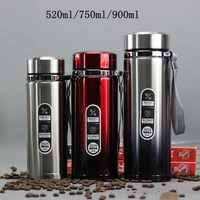 520ml750ml900ml business thermos mug stainless steel tumbler insulated water bottle portable vacuum flask for office tea mugs