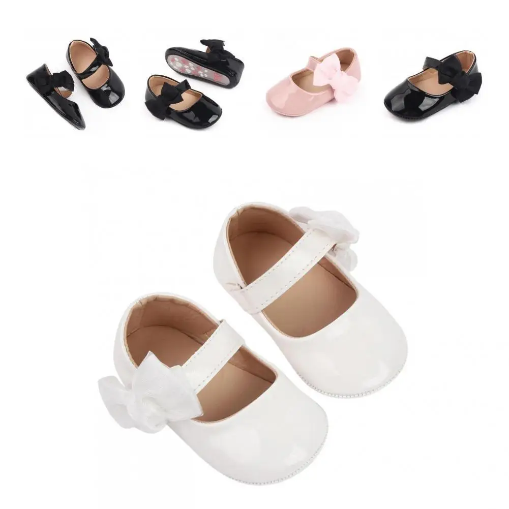 

Wide Application 1Pair Practical Faux Leather Flowers Children Shoes Adorable Children Shoes Stylish for Daily Wear