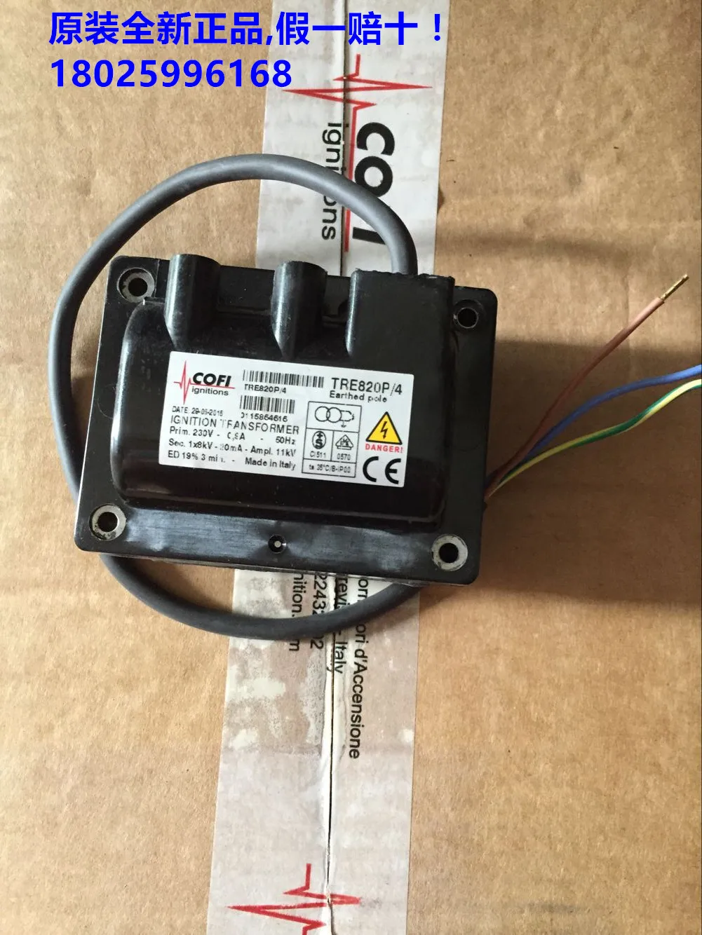 

COFI burner ignition transformer TRE820P/4