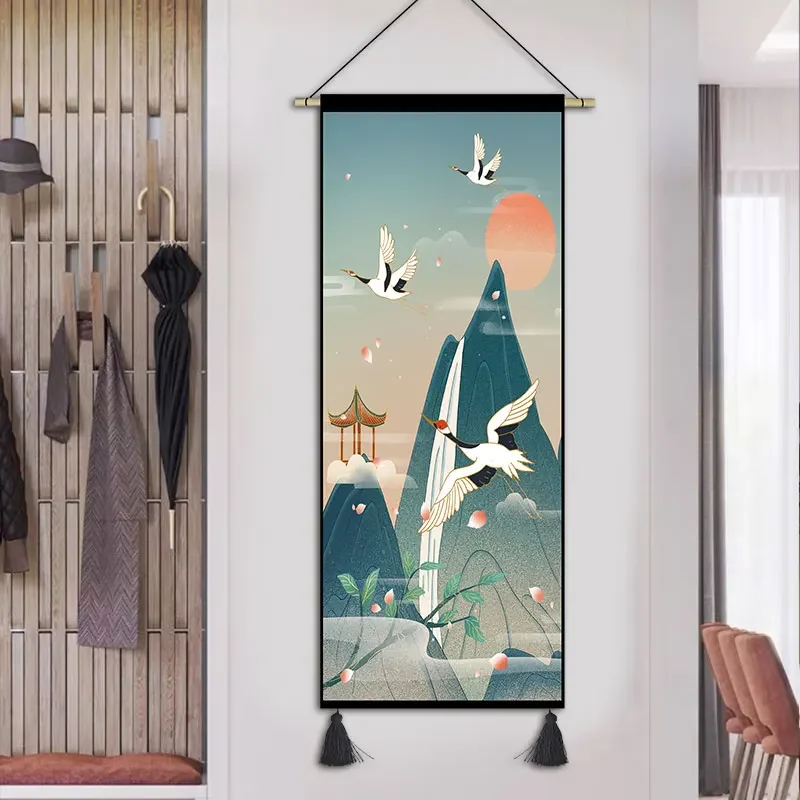 Классическая китайская подвесная картина журавль для гостиной крыльца