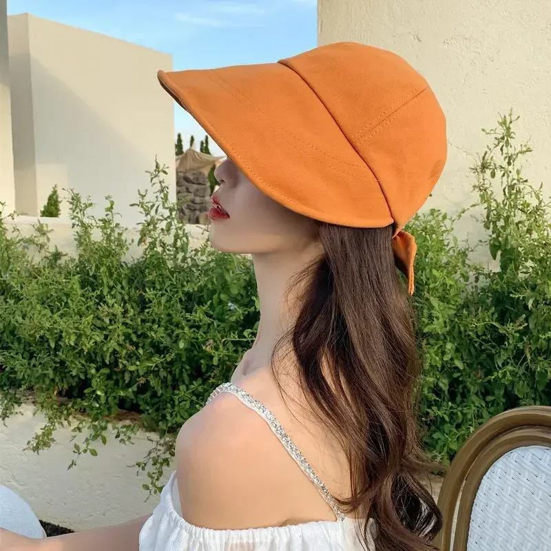 Новые женские однотонные ведра из мягкого хлопка с широкими полями уличные