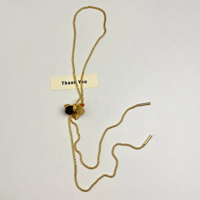 Осень-зима 2024 новая тонкая цепочка с кисточками ирисовой цепочкой для свитера