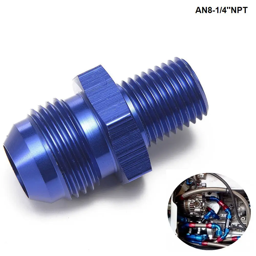 

10 шт./лот прямой мужской масляный радиатор топливный шланг фитинг адаптер AN8-1/4'npt