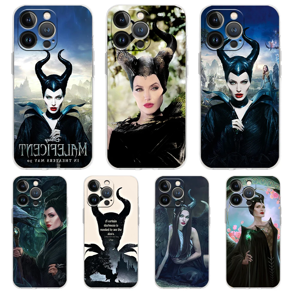 

Чехол Maleficent для iPhone 13 12 Pro Max, прозрачный мягкий чехол для iPhone 11 Pro Max 7 8 Plus X XS XR SE2020, оболочка, Fundas Coque
