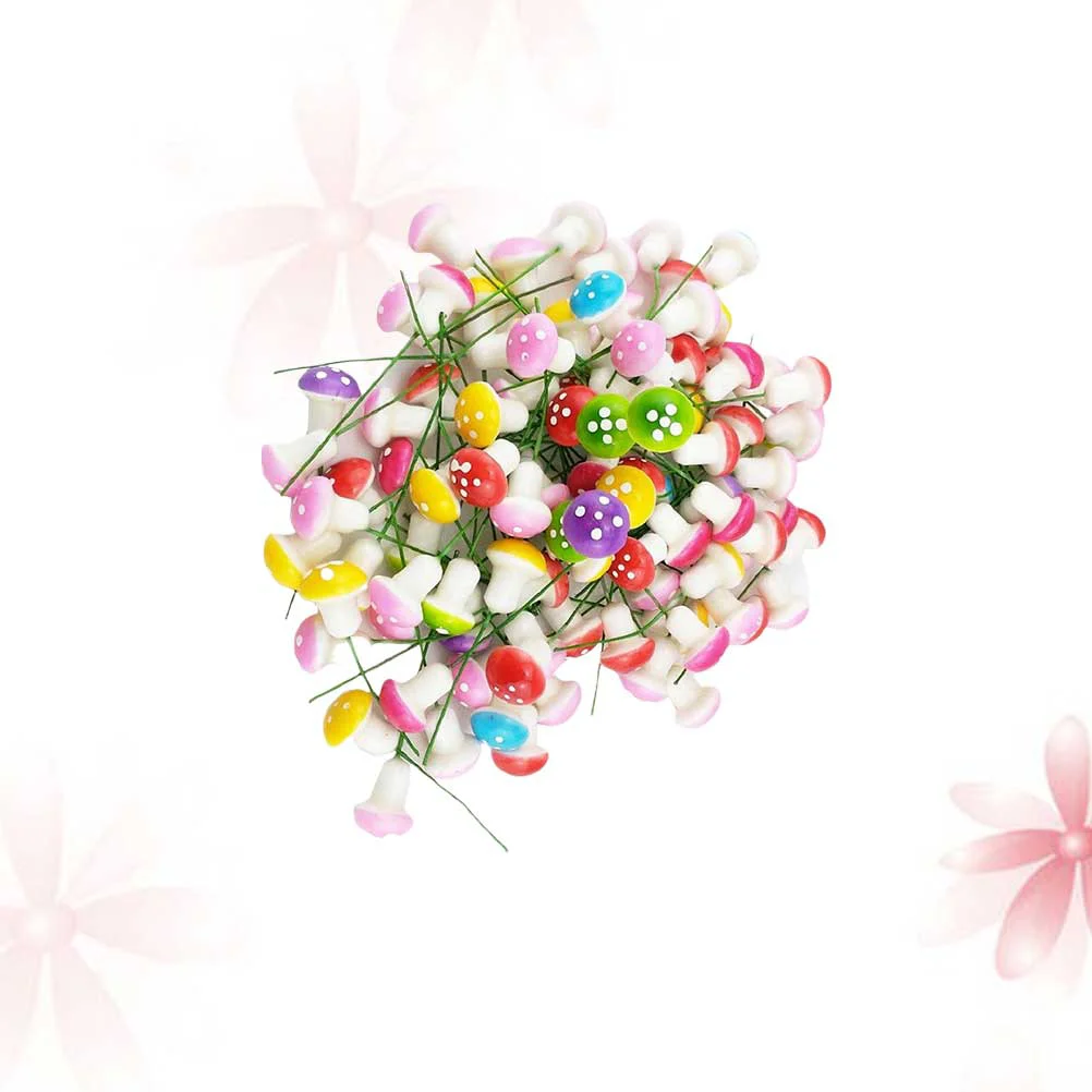 

60 Pcs Flower Decor Mini Dolls Fake Mushroom Decoration Artificial Mushroom Miniature Mini Garden Mushrooms Mini Pots