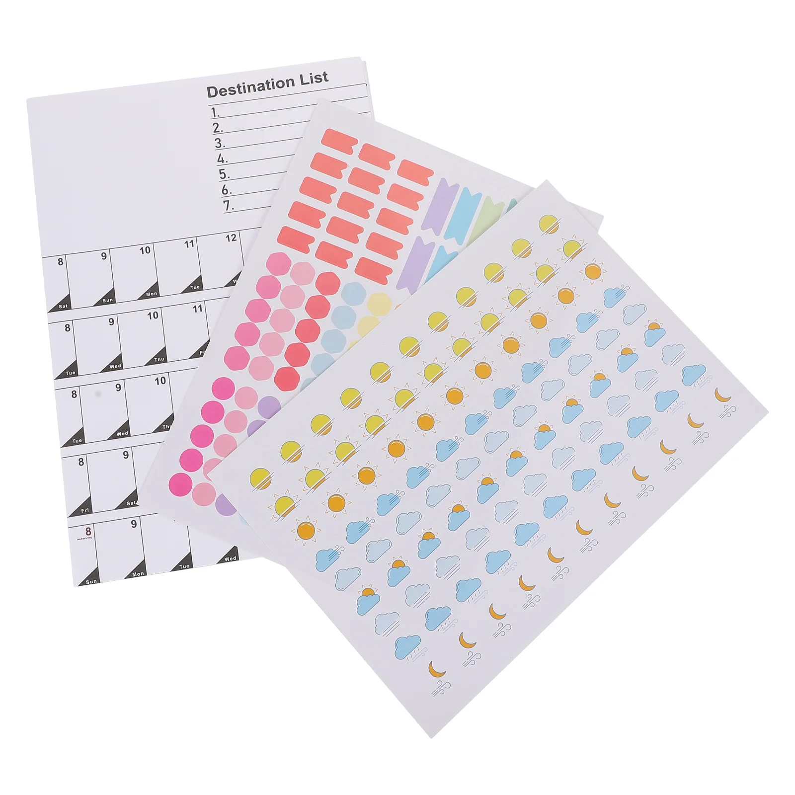 

Calendar Wall Hanging Monthly Paper Office Organizer Journal Planner Holiday Notepad Yearly Mini Mounted Taking Decorative2023