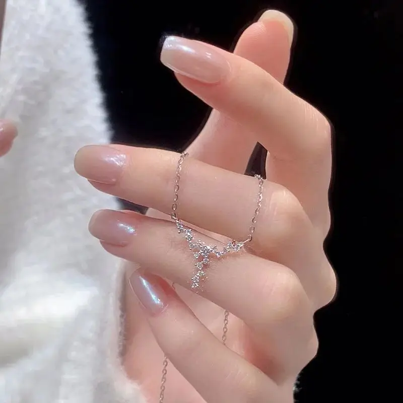 Женское Ожерелье с кулоном в форме сердца и крыльев из циркона