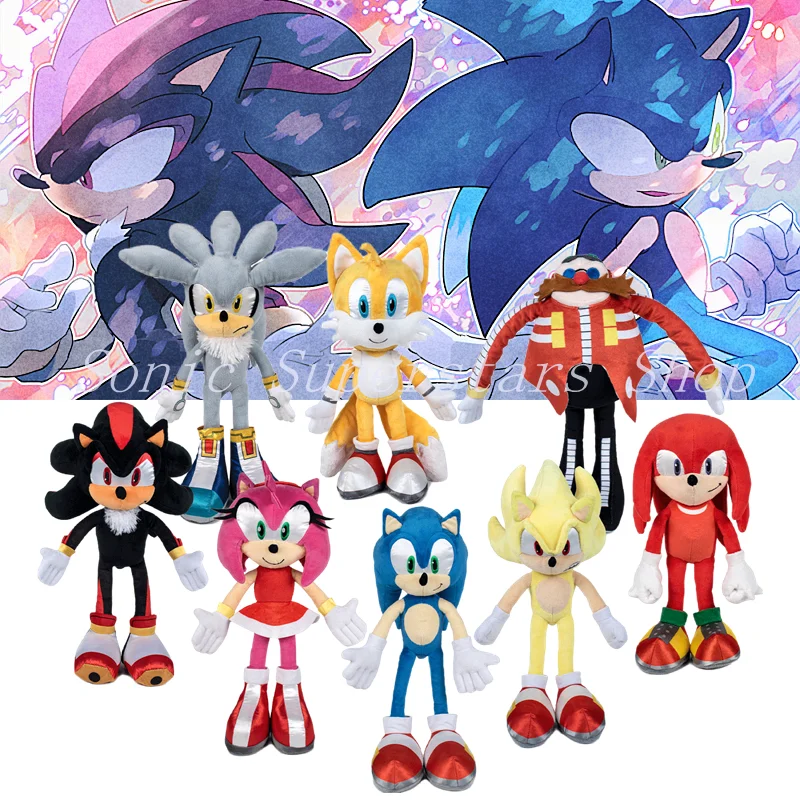 Фото Горячая Распродажа Sonic, мультяшная кукла Соник, милая аниме-игрушка, аниме-игры, ежик, мышь, SchattTal Siffer, периферийные плюшевые игрушки, подарки для детей №1