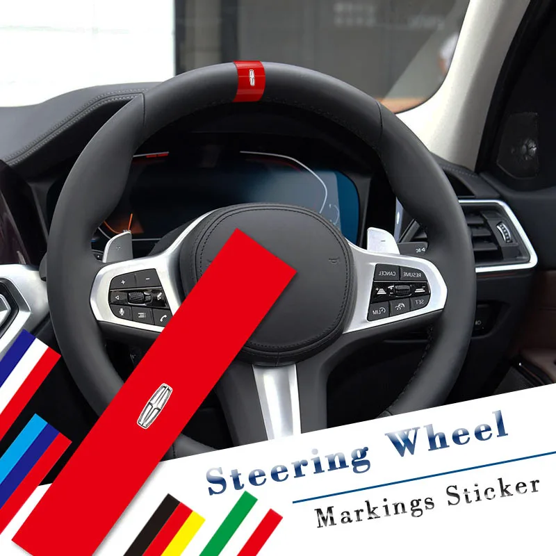 Автомобильные наклейки на руль с национальным флагом наклейка для Lincoln MKZ MKX Aviator