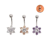 fashion 1pc zircon dangling navel belly button ring belly piercing surgical steel belly piercing jewelry