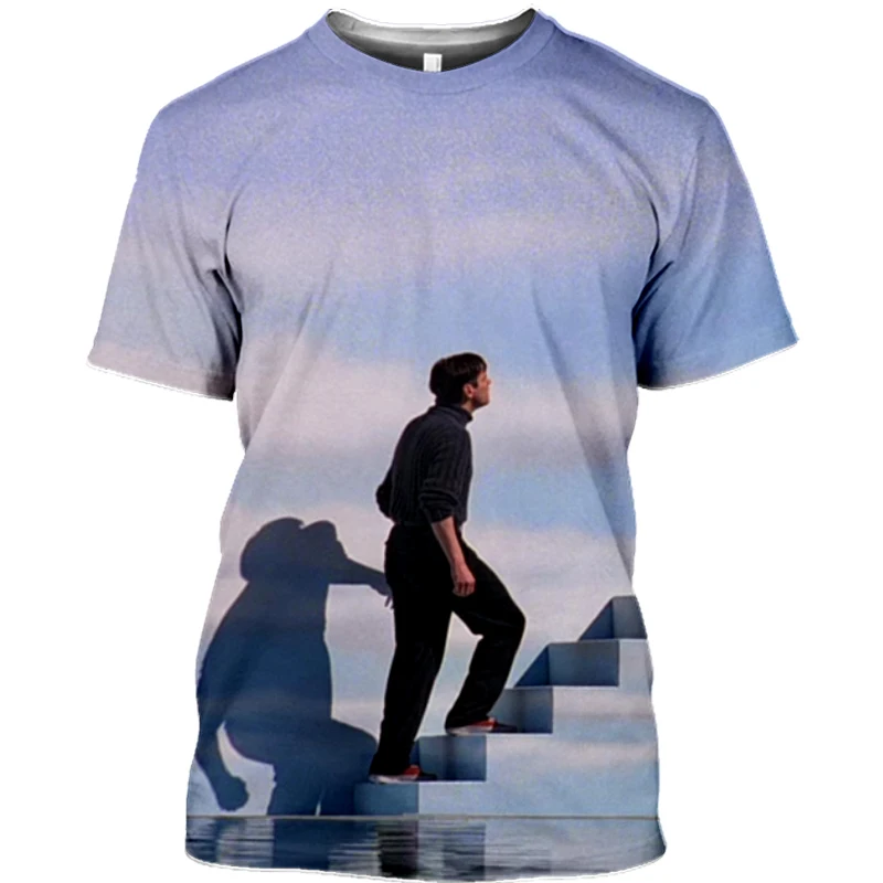 

Футболка мужская с 3D-принтом, городской тренд, уличный стиль, рок, хип-хоп, короткий рукав, большой размер, летняя