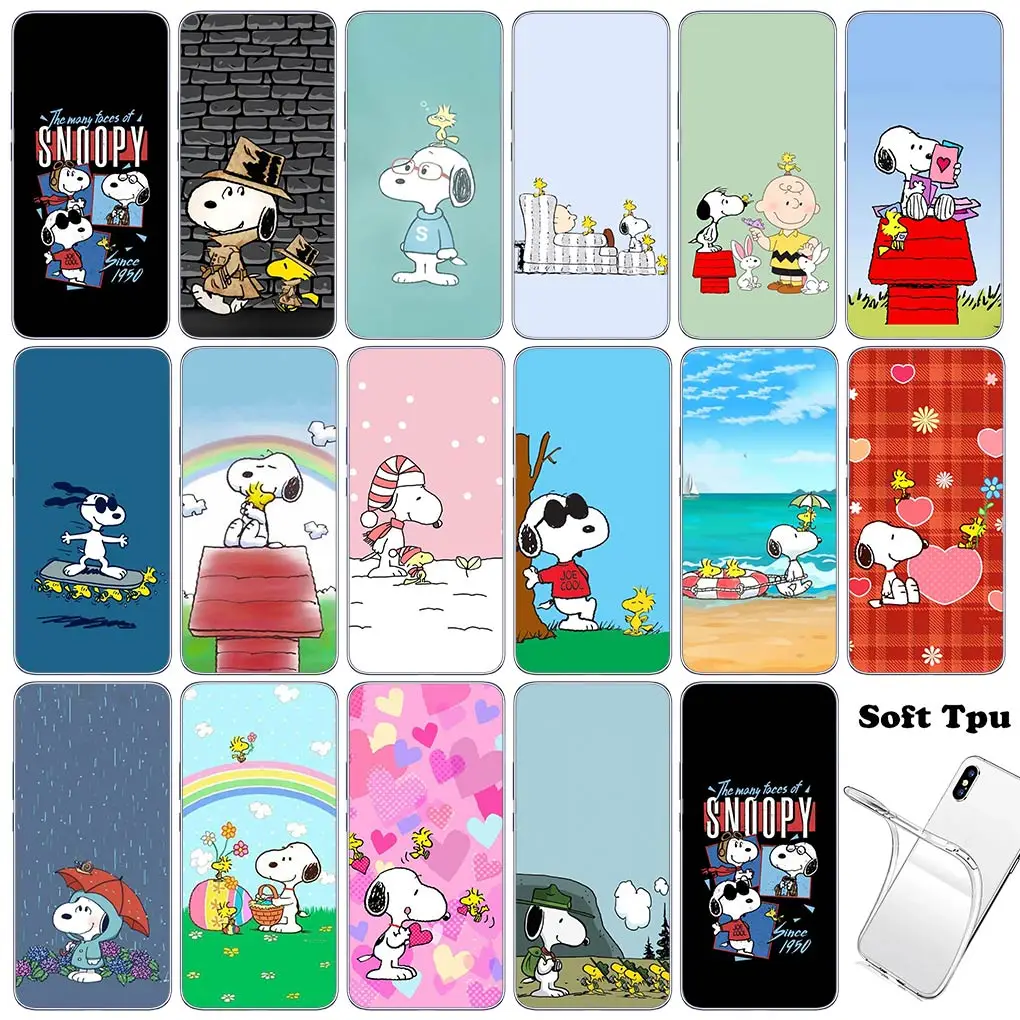 Плакат S-Snoopys Собака Мягкий чехол для Motorola Moto G13 G14 G53 G54 G62 G72 G82 G84 E13 E20 G42 G32 G23 G22