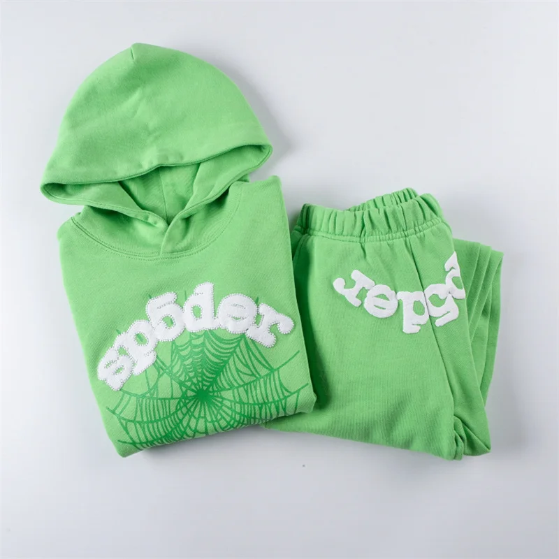 

Green Children's Sp5der 555555 Hooded Sweatshirt Boys and Girls 1.2m-1.5m Height Hoodie Pullover