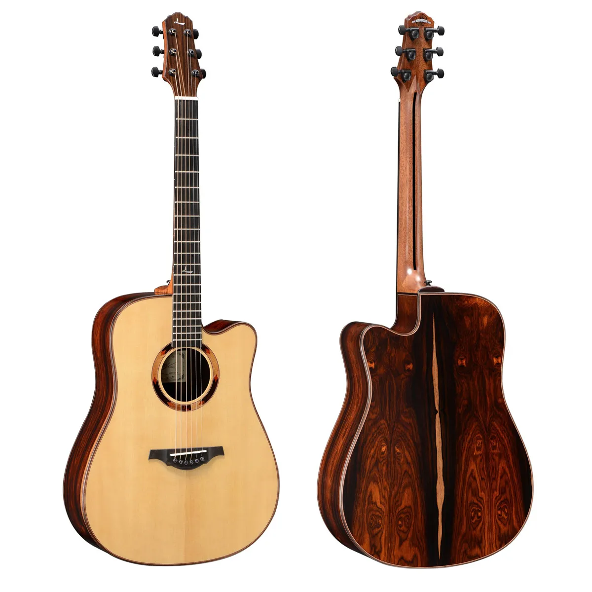 

LeChant 41" D Style LS-DC80 Solid Spruce Top Acoustic Guitar with Arch Cocobolo Back and Side Black Hardwaress