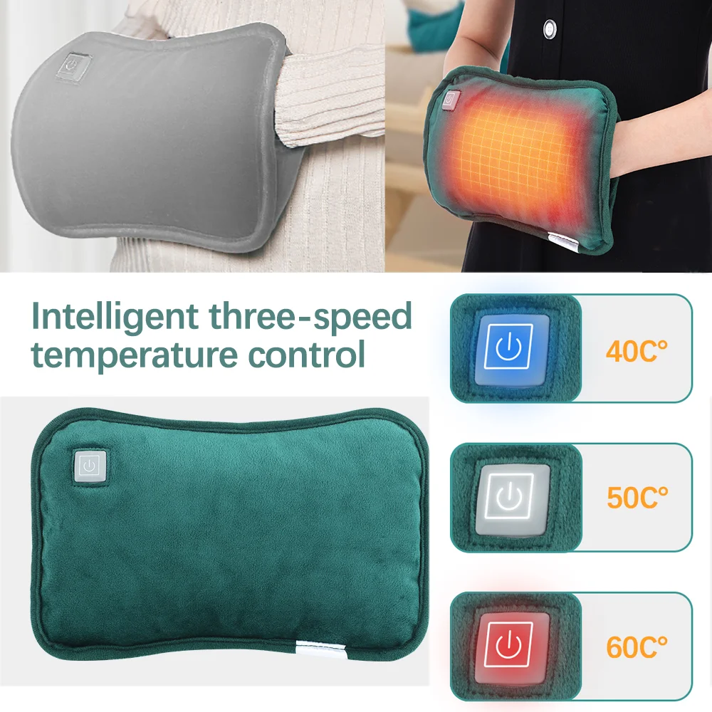 

Hand Warmer Electric USB Heater Graphene Heating Flannel Warmer Bag Winter Hand Warmer Feet Warm Belly Portable Foldable Office