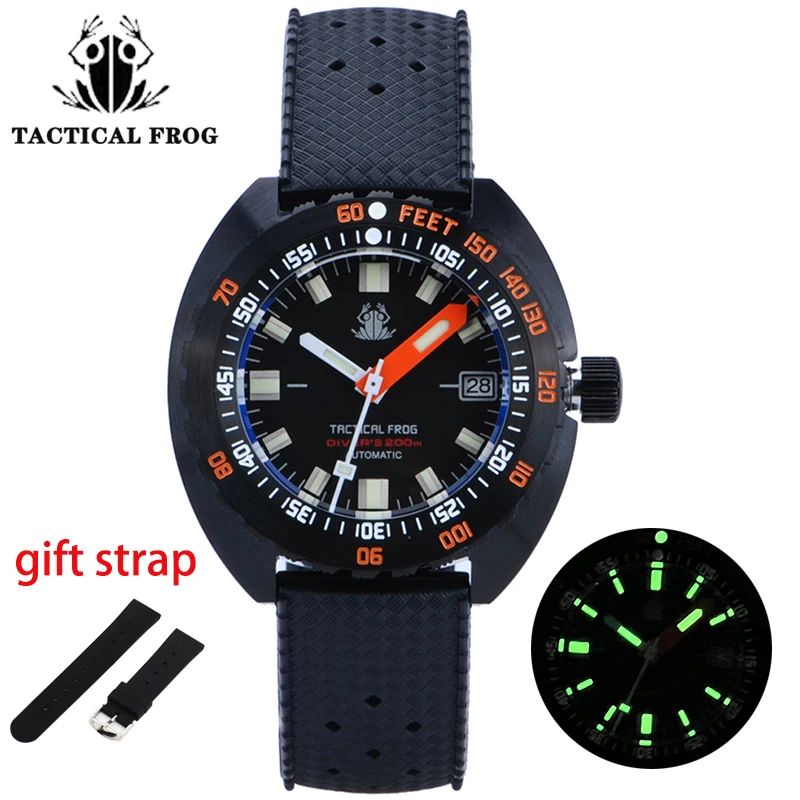 

Tactical Frog PVD SUB 300T Men's Diving Watches NH35 Automatic Mechanical Winding Wristwatch Luminous Sapphire 200M Waterproof