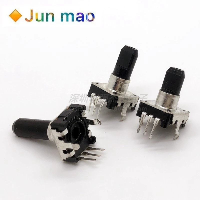 5PCS Ec12 encoder 3-pin without switch 360 degree rotary Audio Volume 24 bit digital pulse encoder