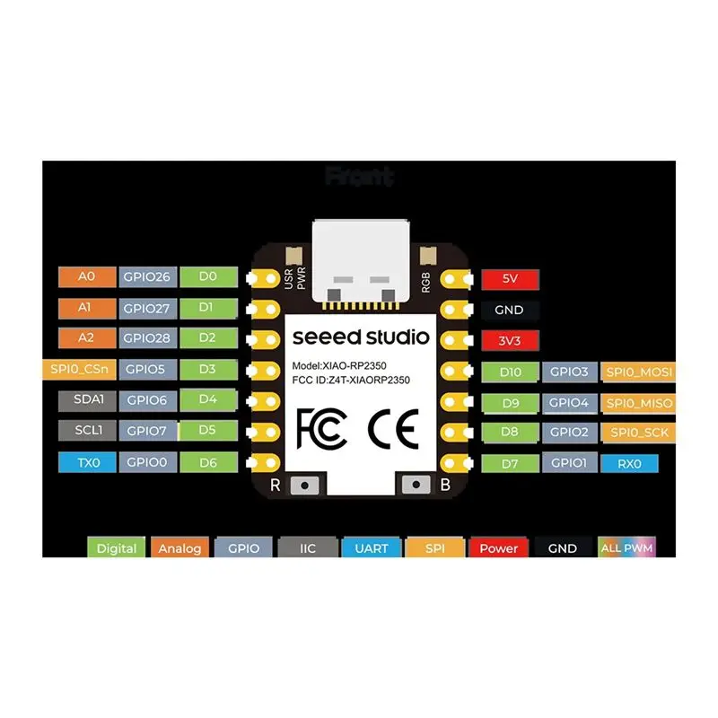 Фото Доставка в течение 24 часов: Raspberry Pi Pico 2 XIAO RP2350 Cortex-M33 и Hazard3 RISC-V RAM для Seeed Studio Low Power Developer Kit №2