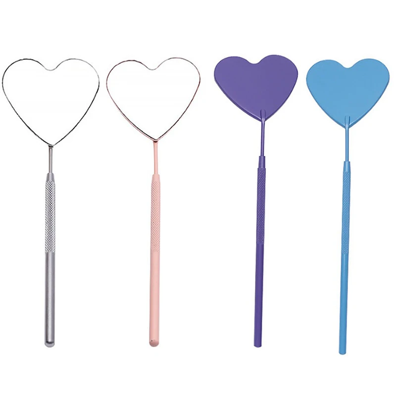 

Stainless Steel Eyelash Inspection Mirror Multifunctional Oval Eyelash Makeup Mirror Beauty Eyelash Extension Eye Makeup Tools