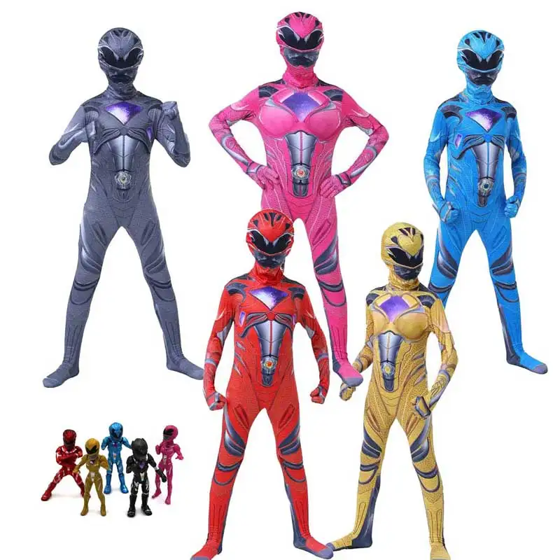 Малыш Дети мощность мейка костюм супергерой пять зверя комбинезон и кукла
