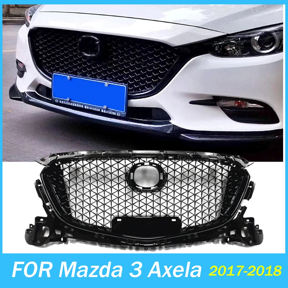 Передняя решетка для автомобиля Mazda 3 Axela 2017-2018 в виде сот верхний бампер деталь