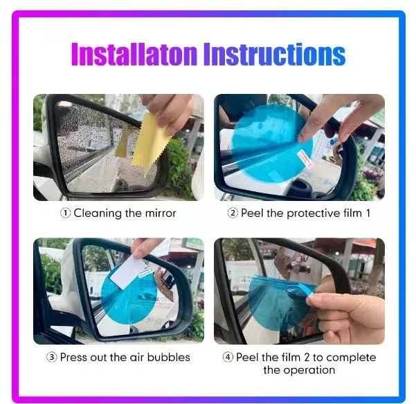 2 шт. автомобильная водоотталкивающая пленка на зеркало заднего вида